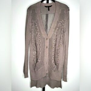 BCBGMaxAzria Kiril Drop Needle Button Cardigan Effortless Elegance & Style